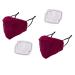 WedDecor Washable Reusable Cloth For Sewing Knitting Without Filter Red - 2 Pieces