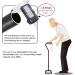 Adjustable BeneCane Quad Cane with Offset Soft Cushioned Handle - Lightweight and Stable Walking Aid for Men & Women in Black - Buy Online on GoSupps.com
