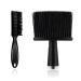 2 Pieces Barber Brush Set  with Barber Blade Cleaning Brush Neck Duster Brush  Clipper Cleaning Brush Styling Brush Tool for Barbershop and Home Use - Black