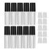 10 pieces 1.5 ml of empty clear lip glass containers for lipstick samples lip balm mini refillable travel empty lip gloss bottle tube vials container (black)
