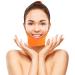Face losing weight mask facial slimming belt belt mask support elevator v face line reduce double chin skin strap suit for women and man (orange)