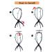 DANSEE 6 Pack Short Wig Stand - Portable Holder for Multiple Wigs & Hats - 14.2 Inches - Travel Friendly - Black - Buy Online on GoSupps.com