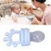 Baby Fruit Feeder - Silicone Choking Prevention & Soothing Baby Food Feeder for Meat (Light Blue) - International Shipping Available - Buy Online on GoSupps.com