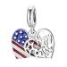 COHEALI 1pc Love Flag Pendant Flags American Flag Fashion Jewelry Bracelet Decor Wrist S925 United States