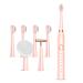 Electric Toothbrush 5 Brush Heads + 1 Facial Cleaning Brush Head Rechargeable Tooth Brush(Pink)