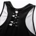 Women's Summer Casual Skull Tank Top - Gothic Graphic Sleeveless Shirt | Purple Medium - Buy Online on GoSupps.com