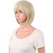 MapofBeauty 12 Inch Short Bob Synthetic Wig Blonde - Heat Resistant, Side Bangs for Party & Cosplay - Buy Online on GoSupps.com