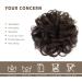 BARSDAR Dark Brown Curly Hair Bun Scrunchies - 100% Human Hair Updo Extension for Women/Kids - Buy Online on GoSupps.com