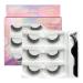 Cacacook self-adhesive eyelashes without glue reusable self-adhesive 3D false eyelashes natural fluffy false eyelashes thick long eyelashes soft waterproof make-up eyelashes