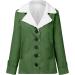 Shop Hanxiulin Fleece Plush Jacket for Women - Warm Fluffy Zipper Hooded Winter Coat in Green | Ideal for Outdoor Wear - Buy Online on GoSupps.com