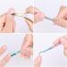 ACWOO 4 in 1 Cuticle Nippers with Pusher | Heavy Duty Stainless Steel Manicure Tools | Nail & Toenail Clippers for Damaged Nails - Titanium - Buy Online on GoSupps.com