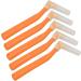 Portable L-Shaped Interdental Brushes - Effective Cleaning for Plaque Removal & Braces - 5 Pieces in Orange - Buy Online on GoSupps.com