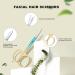 6 Pcs Professional Eyebrow Tweezers Set with Leather Case | Women's Facial Hair Grooming Kit | Curved Scissor for Ingrown Hair | 6 in 1 - Buy Online on GoSupps.com