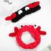 Beaupretty Women Spa Headband Set - Cute Cartoon Crab Design - Coral Fleece Headwrap in Black Red - Perfect for Makeup and Face Washing - Buy Online on GoSupps.com