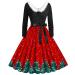 Hanxiulin christmas sweater clothing sexy Christmas sweater dress long arm party dresses Christmas costume women autumn and winter new long -sleeved Christmas casual attractive red l