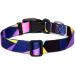 Mercano Adjustable Dog Collar - Soft Nylon Comfort & Geometric Purple Pattern for Small to Medium Dogs & Puppies - Buy Online on GoSupps.com