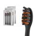 Zahnheld brush head Pro X-Clean |Medium -hard alternating heads for Gero Schallzahnbrush |Effective cleaning 6 pieces (1 Pack) black