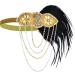 Limtula Feathers Fascinator Headbands 1920s Prom Queen Headpiece for Special Occasions Weddings Vintage Headpiece Black - Buy Online on GoSupps.com