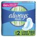 Always Maxi Feminine Pads For Women, Size 2 Long Super Absorbency, Multipack, With Wings, Unscented, 32 Count X 6 Packs (192 Count Total) 32 Count (Pack of 6)