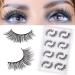 8 Pairs 18mm False Eyelashes Multipack Natural Look Fake Eyelashes Wholesale Fluffy Short Wispy Faux Mink Lashes Criss-cross Lightweight Faux Mink Lashes Pack No Glue (6D07)