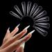 Desdemona 100 Pcs Poly Extension Gel Dual Nail Form - Builder Gel Stiletto Nail Molds False Nail Tips for Gel Manicure Nail Art Design Salon DIY at Home (Stiletto Dual Forms Set) 100 Count (Pack of 1)