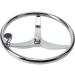 YaeMarine 3 Spoke 13-1/2" Dia Stainless Steel Marine Boat Steering Wheel with 5/8"-18 Nut and Turning Knob for Seastar and Verado