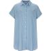 Women's Short Sleeve Denim Shift Tunic Dress - Light Blue, Large - Buy Online on GoSupps.com