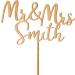Wedding Cake Toppers Engagement Gifts Mr & Mrs Cake Topper Personalised Gifts for Couple Party Decorations Wooden Cake Topper Custom Gifts 2 Designs with Any Name(Design1) - Buy Online on GoSupps.com