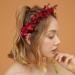 Boho Christmas Headband Flower Crown with Berries | Hair Wreath for Women & Girls - Festive Holiday Accessory - Buy Online on GoSupps.com