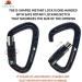 PANDENGZHE 25KN Heavy Duty Carabiner Clip (2 Pack) - Ideal for Climbing, Rigging, Ropes, Hammocks - Buy Online on GoSupps.com