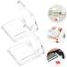 Outanaya 4pcs Transparent Square Mini Eyeshadow Box Empty Pans for Lip Balm Mini Lipstick Mini Plates Plastic - Buy Online on GoSupps.com