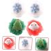 FRCOLOR 4pcs Bath Ball Flower Loofah - Kids Bath Sponge & Christmas Gift Body Scrubber | Soft Mesh Shower Puff & Back Scrubber - Buy Online on GoSupps.com