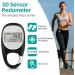 Flintronic 3D Step Counter Pedometer - Accurate Walking Tracker for Seniors & Kids | Calorie Consumption Meter - Black - Buy Online on GoSupps.com