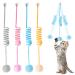 Quxvena cat toys hanging door frame self -employment interactive cat toys intelligence cats toys retractable kitten magic wand toys cat toys (4 pieces)