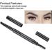 Double Head Eyebrow Pencil 5 Colors Waterproof Eyebrow Triangular Eyebrow Pencil Tip with Brush Cosmetic Makeup (Black ) - Buy Online on GoSupps.com