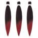 Beyond Beauty 26Inch 3Pack/Lot Pre Stretched Braiding Hair Extensions EZ Briads Hot Water Setting Yaki Braiding Hair(TBug) 3Packs-26Inch T1B-Bug