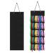 Tudomro Hanging Headband Holder for Girls Felt Headband Organizer with 60 Elastic Bands Bow Hanger for Girls Hair Bows  Without Headbands (Black)