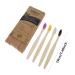 Luckxing Charcoal Toothbrushes - Soft Coal Reusable Bamboo Brushes for Travel | 4 Colors for Camping & Picnics - Buy Online on GoSupps.com