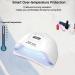 120W UV LED Nail Lamp Professional Nail Dryer | Gel Polish Light with 4 Timer Settings, LCD Display, and Sensor | Includes Manicure Tool Set - White - Buy Online on GoSupps.com