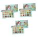 Beavorty Palette 3 pcs eye shadow Cosmetic Pallet Makeup Accessories tray make up Makeup Eyeshadow 15.2*9.8cmx3pcs Greenx3pcs