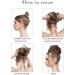 SARLA 2PCS Small Messy Hair Bun Scrunchies in Salt and Pepper - Synthetic Hairpieces for Women Updo Extensions - Buy Online on GoSupps.com