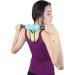 Coolife Fascia Muscle Roller - Cellulite Massager for Neck, Legs, Back - Deep Tissue Massage Stick with 3 Balls - Light Blue - Buy Online on GoSupps.com