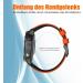 Premium 22mm Silicone Replacement Bracelet for Garmin Fenix 6/7/Epix 2/Pro - Quick Fit Arm Bands in Orange/Black - Buy Online on GoSupps.com