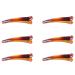 Numblartd hair clips with duck beak teeth made of plastic for women brown crocodile terminals for professional hairdressing salons non-slip hair clips DIY accessories (length 7.8 cm)