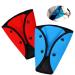 MHwan Seat Belt Pads 2Pcs Universal Adjustable Seatbelt Strap Cover Triangular Fixer Seat Belt Pads for Kids Anti Choke Comfort Seat Belt Covers (Blue + Red) Blue+Red