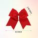 Semjikoy Large Cheer Hair Bows - Set of 2 Handmade Red and White Bows for Girls Cheerleaders | 6.7-Inches - Buy Online on GoSupps.com