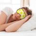 Yellow Chicken Print Sleep Eye Mask Soft Eye Mask Soft Eye Cover Eyeshade for Sleeping Travel Nap Women Men Black
