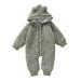 VICROAD Baby Hooded Knitted Rompers Newborn Girls Boys Onesies Warm Sweater Jumpsuit Outfits 18-24 Months Green - Thick
