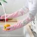SEPTAM Cleaning Gloves Dishwashing Gloves Single Layer Household Chore Splicing Sleeve Waterproof Gloves Plush Elastic Band Mouth Rubber Gloves (Color : Pink Size : Medium) - Buy Online on GoSupps.com