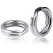 SEAOWL Split Rings,Stainless Steel Saltwater Fishing Split Ring,High Strength Heavy Duty Lure Ring Connector Jigging Trolling 7.5mm-120pcs